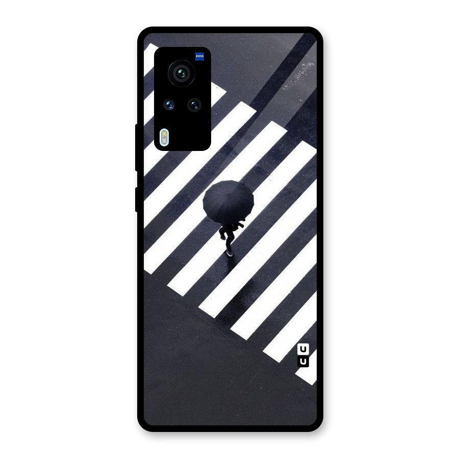 Zebra Walking Glass Back Case for Vivo X60 Pro