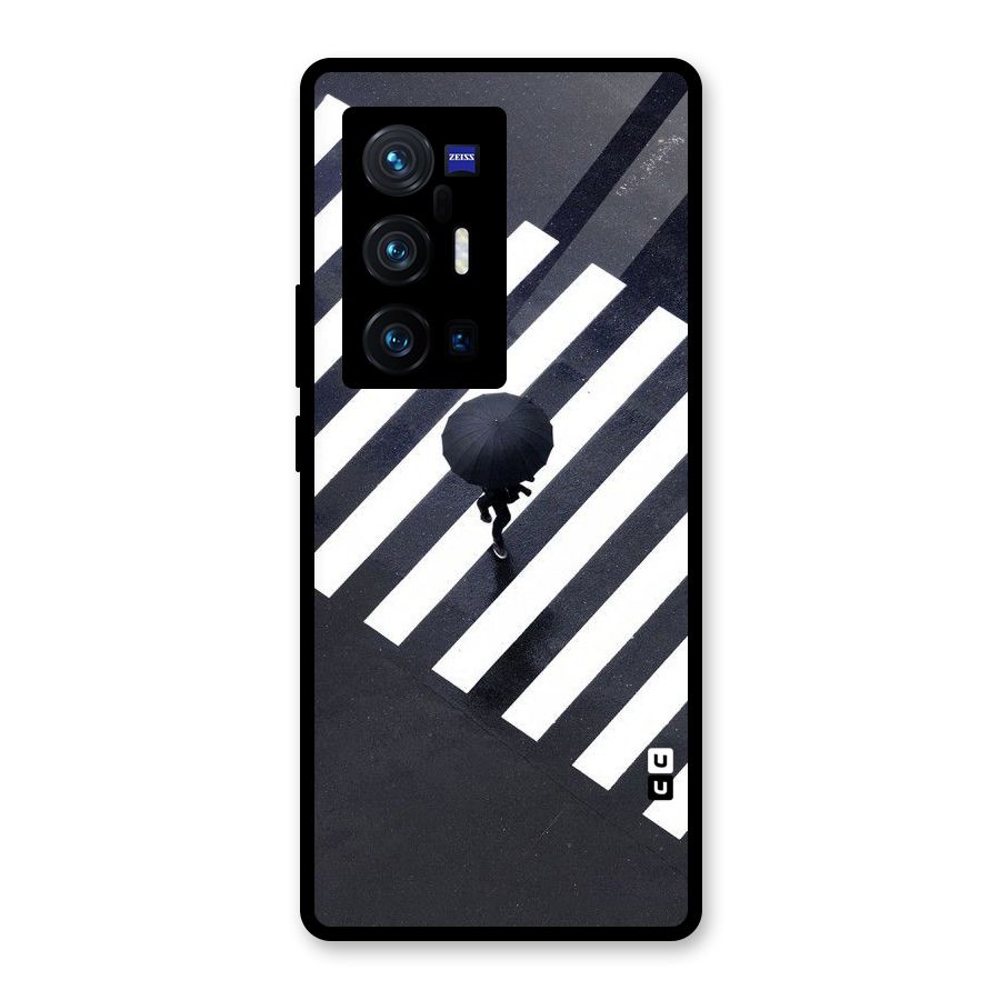 Zebra Walking Glass Back Case for Vivo X70 Pro Plus