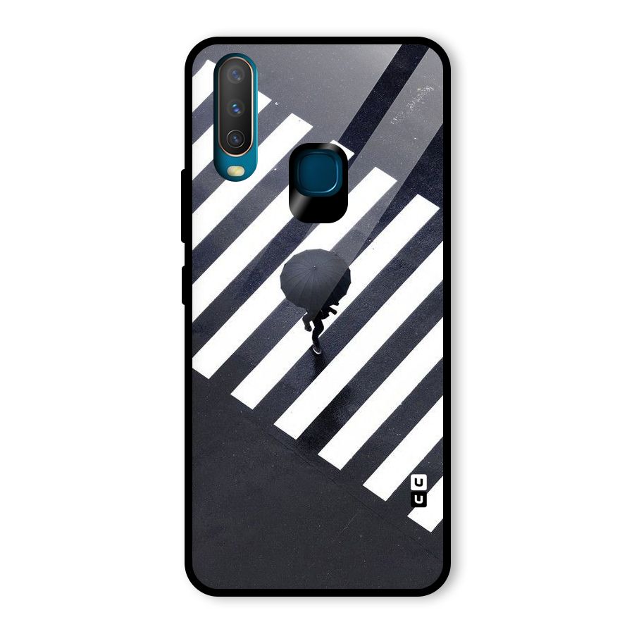 Zebra Walking Glass Back Case for Vivo Y12