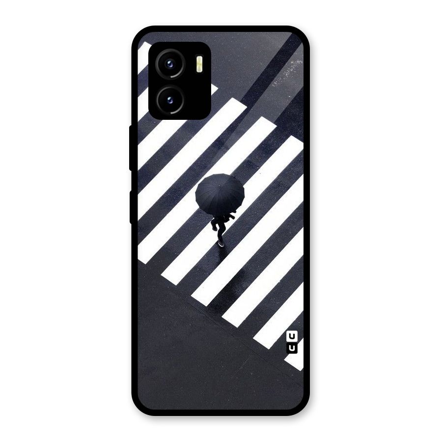 Zebra Walking Glass Back Case for Vivo Y15s