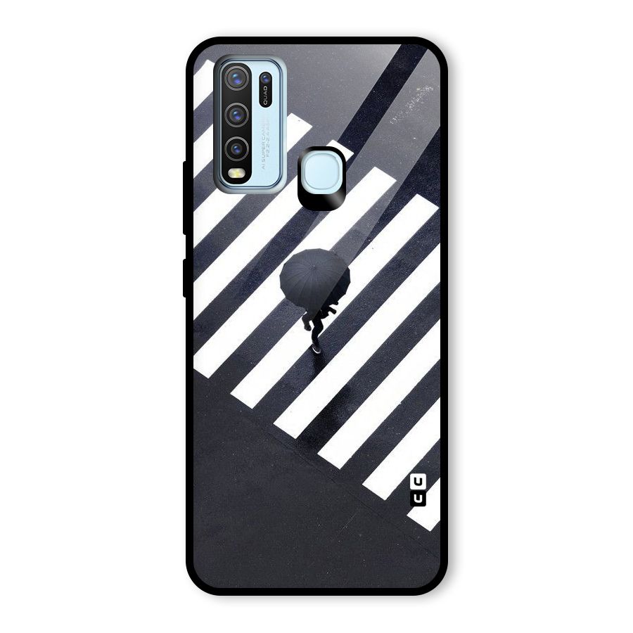 Zebra Walking Glass Back Case for Vivo Y50