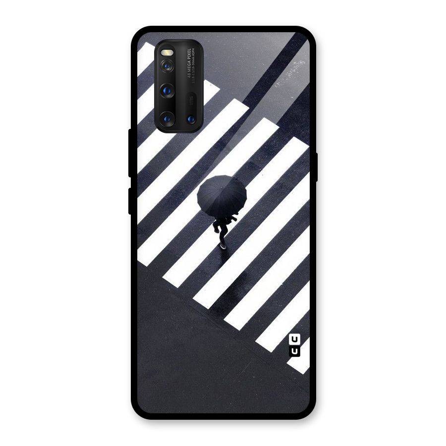 Zebra Walking Glass Back Case for Vivo iQOO 3
