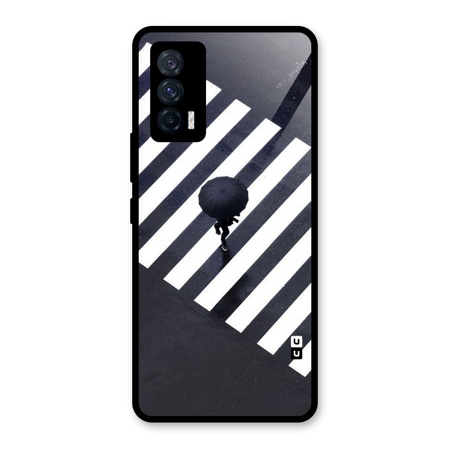 Zebra Walking Glass Back Case for Vivo iQOO 7 5G