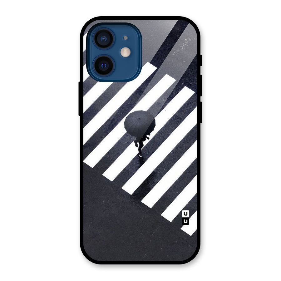 Zebra Walking Glass Back Case for iPhone 12 Mini
