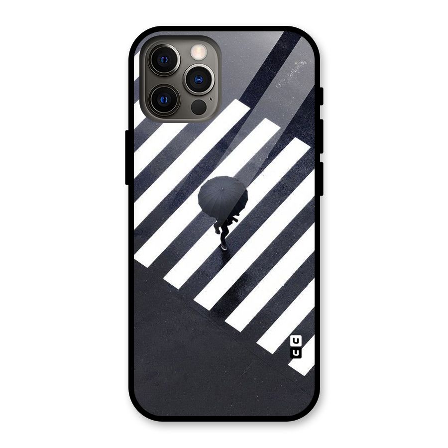 Zebra Walking Glass Back Case for iPhone 12 Pro