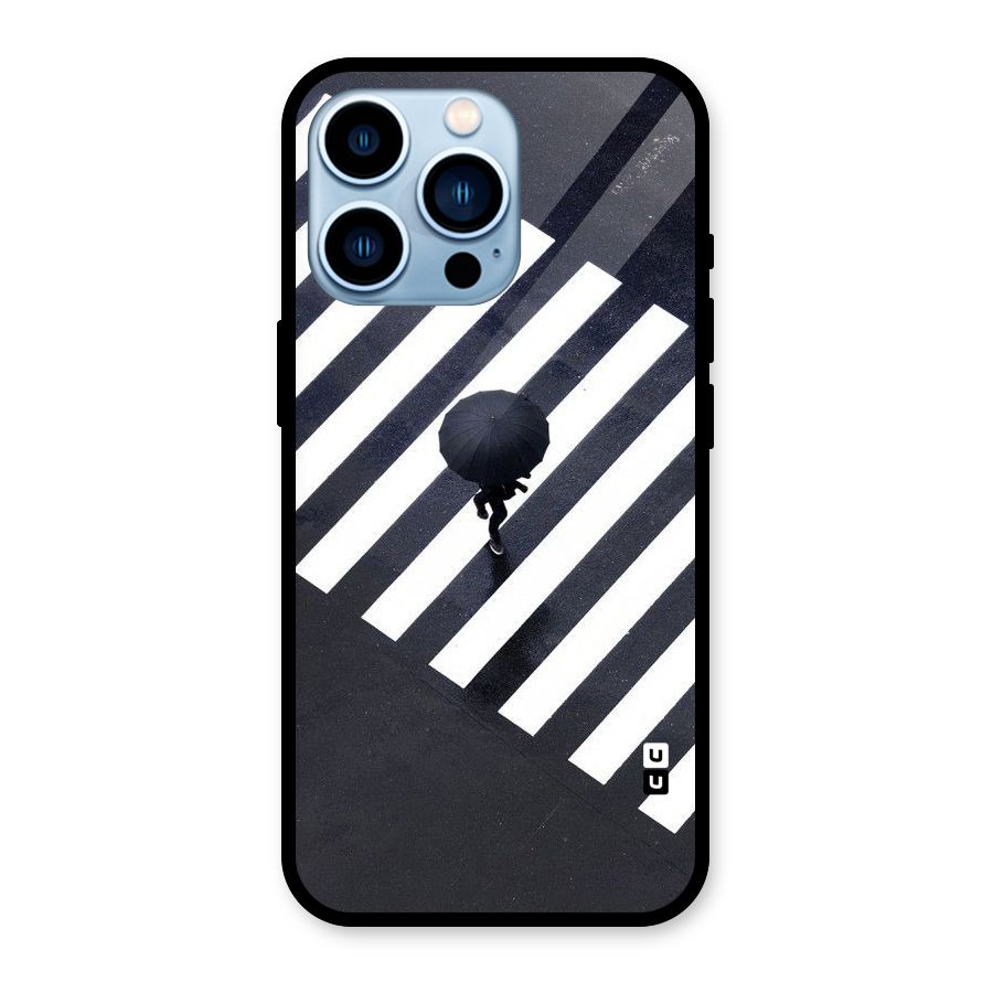 Zebra Walking Glass Back Case for iPhone 13 Pro