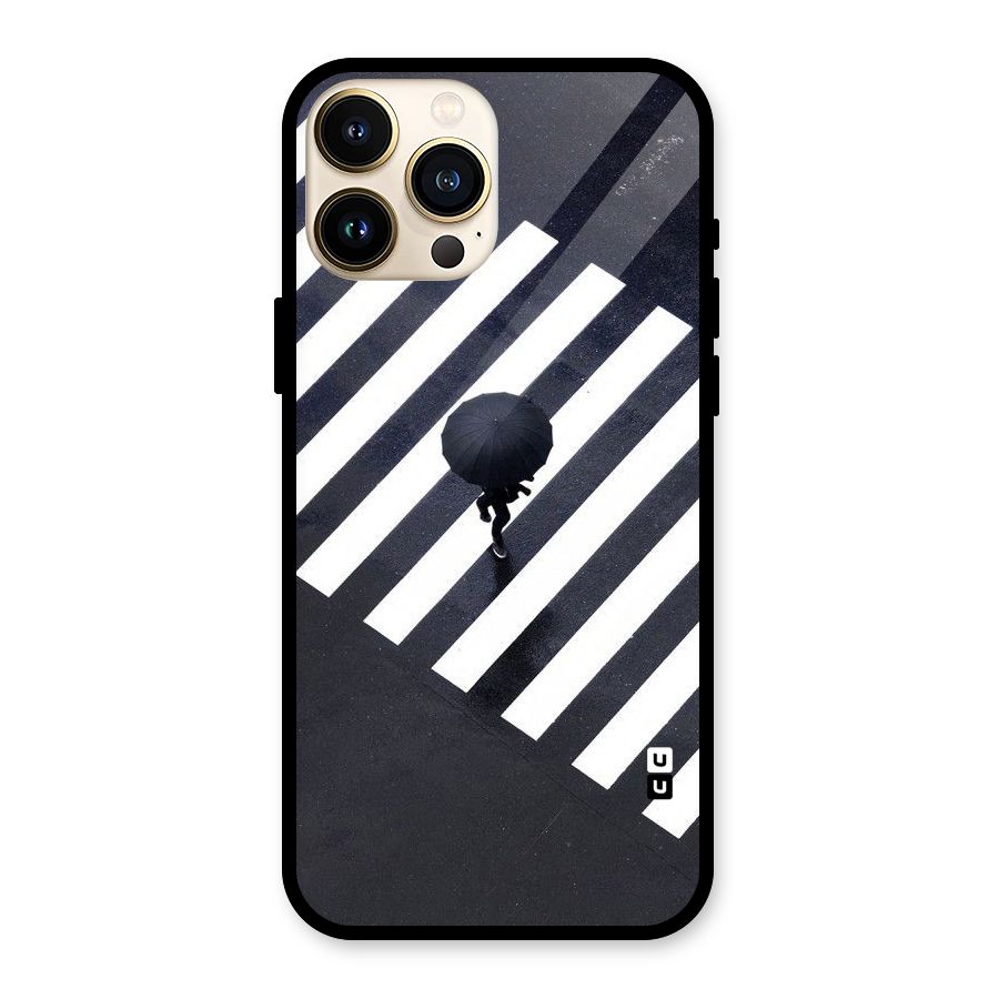 Zebra Walking Glass Back Case for iPhone 13 Pro Max