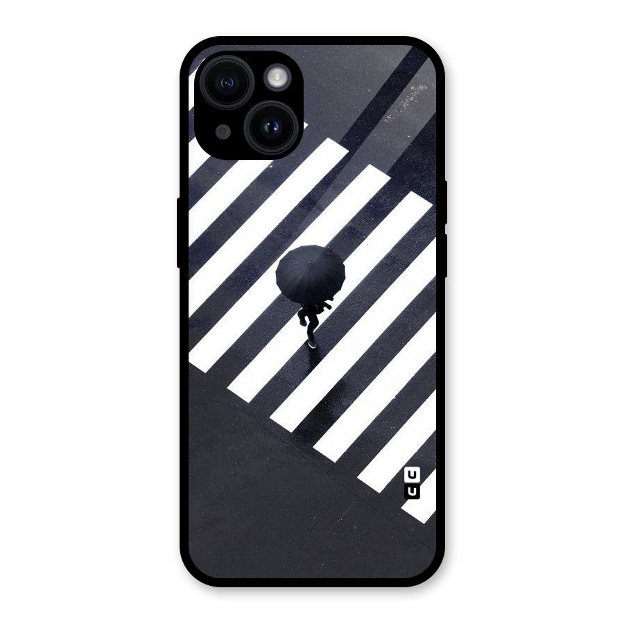 Zebra Walking Glass Back Case for iPhone 14
