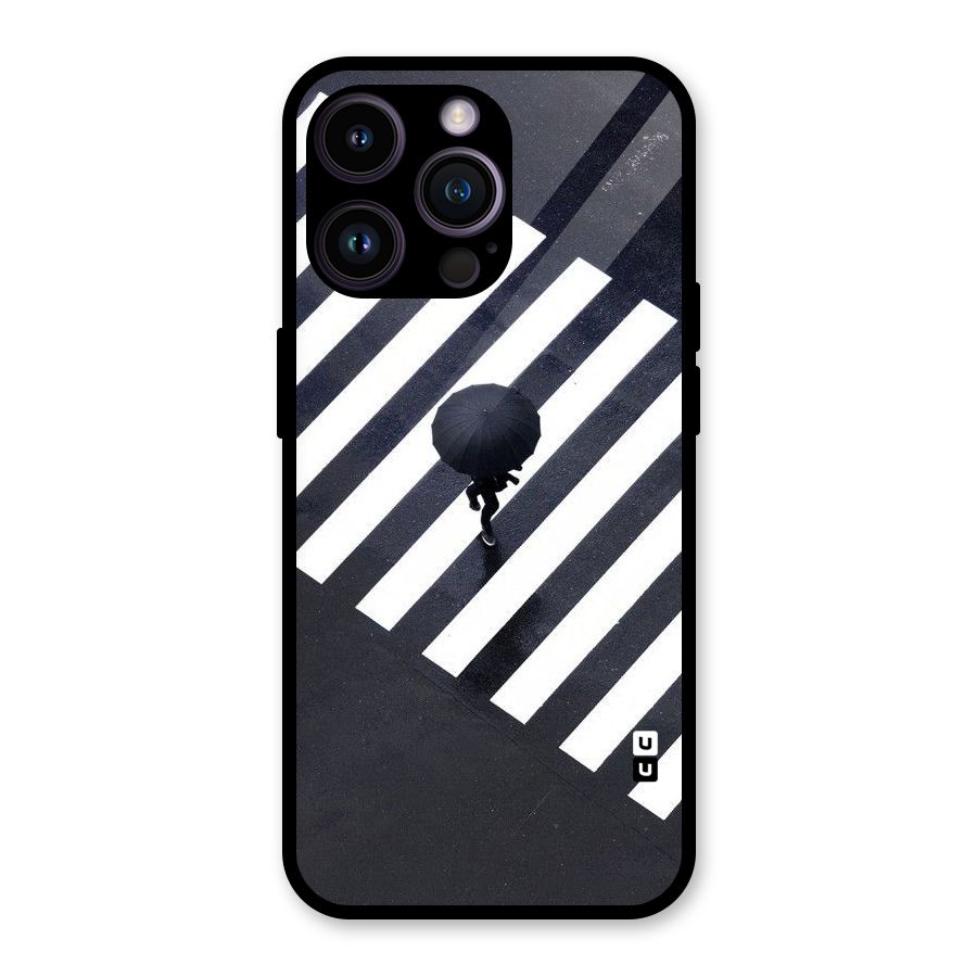 Zebra Walking Glass Back Case for iPhone 14 Pro Max