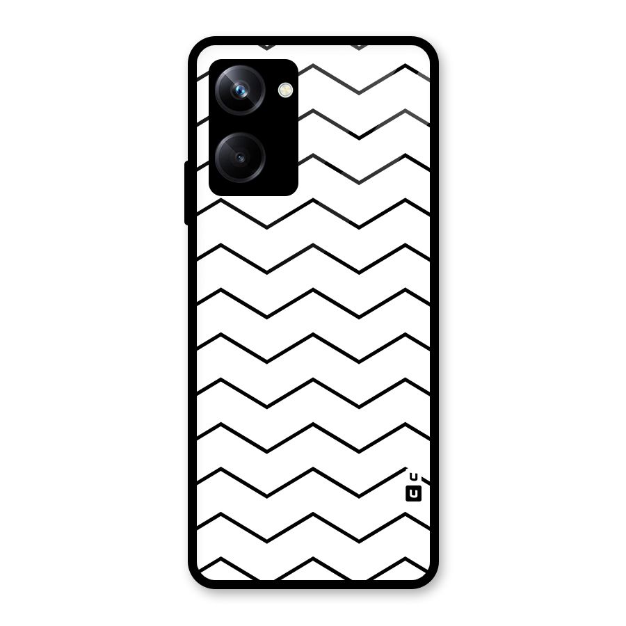 ZigZag Simple Classic Lines Glass Back Case for Realme 10 Pro