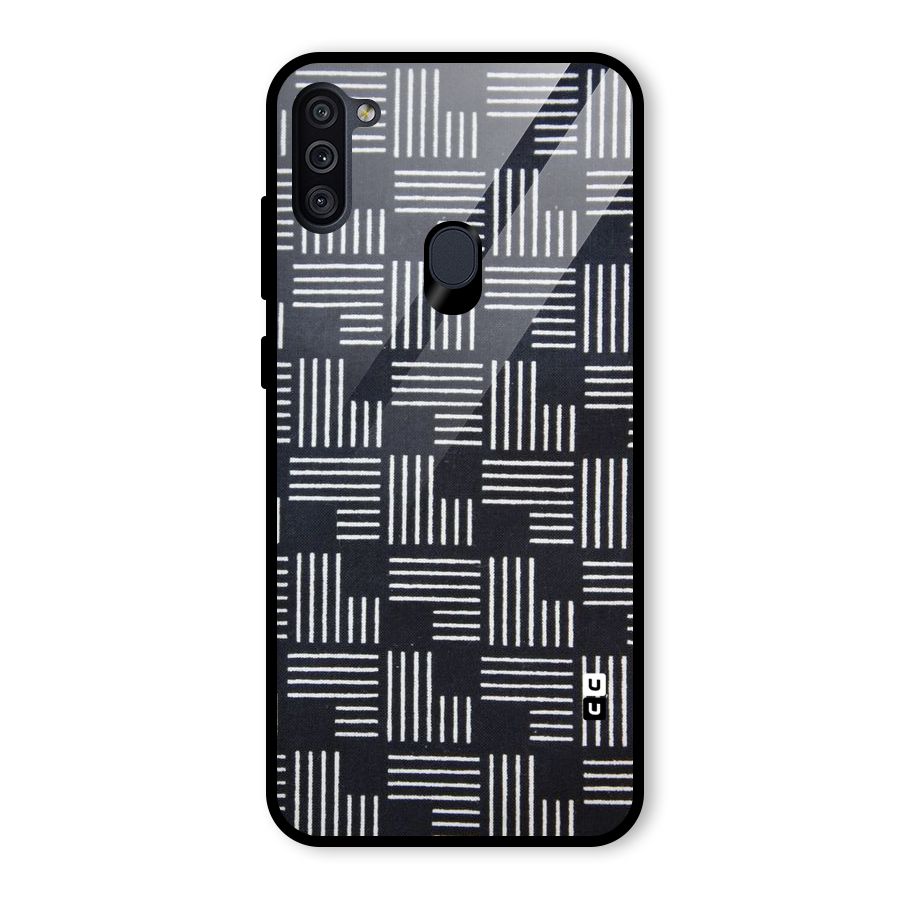 Zig Zag Hierarchy Glass Back Case for Galaxy M11
