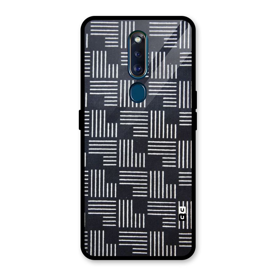 Zig Zag Hierarchy Glass Back Case for Oppo F11 Pro