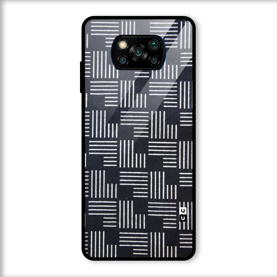 Zig Zag Hierarchy Glass Back Case for Poco X3