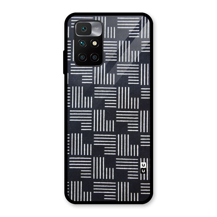 Zig Zag Hierarchy Glass Back Case for Redmi 10 Prime