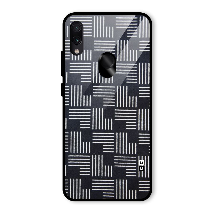 Zig Zag Hierarchy Glass Back Case for Redmi Note 7 Pro