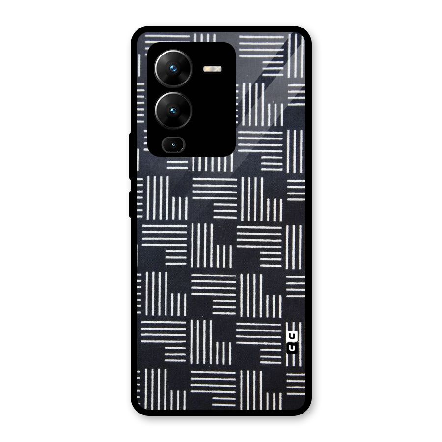 Zig Zag Hierarchy Glass Back Case for Vivo V25 Pro