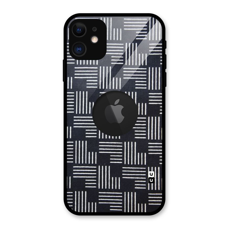 Zig Zag Hierarchy Glass Back Case for iPhone 11 Logo Cut