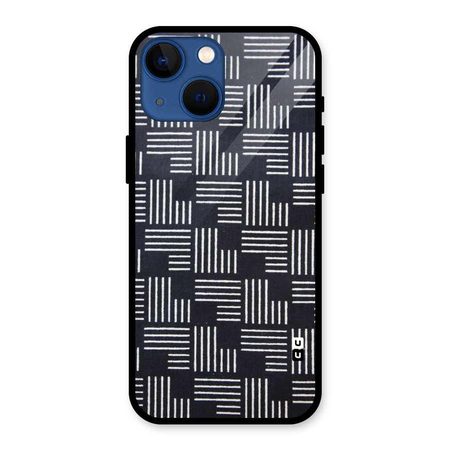 Zig Zag Hierarchy Glass Back Case for iPhone 13 Mini