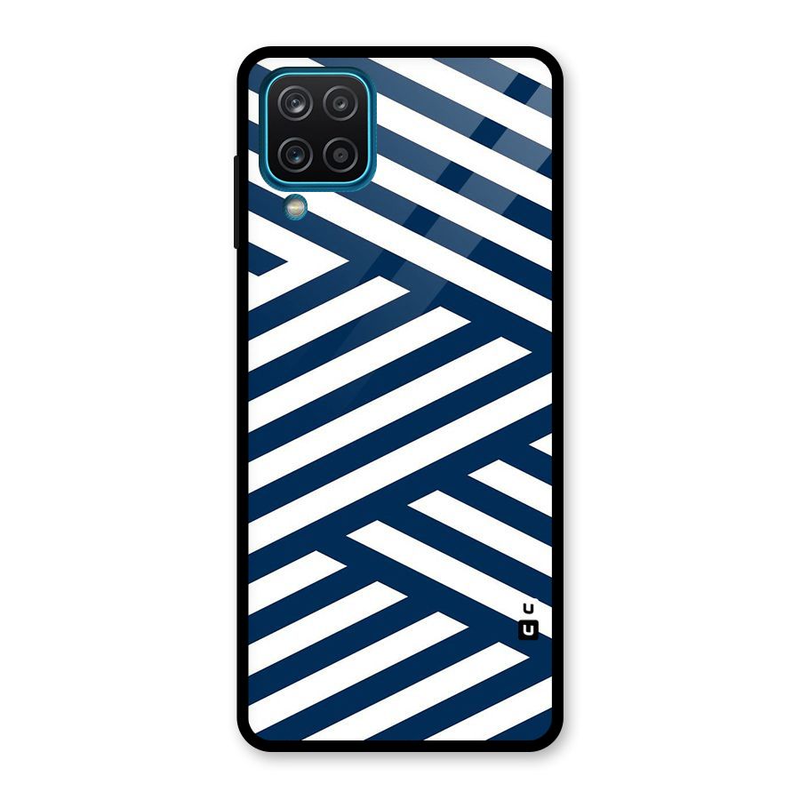 Zip Zap Pattern Glass Back Case for Galaxy A12