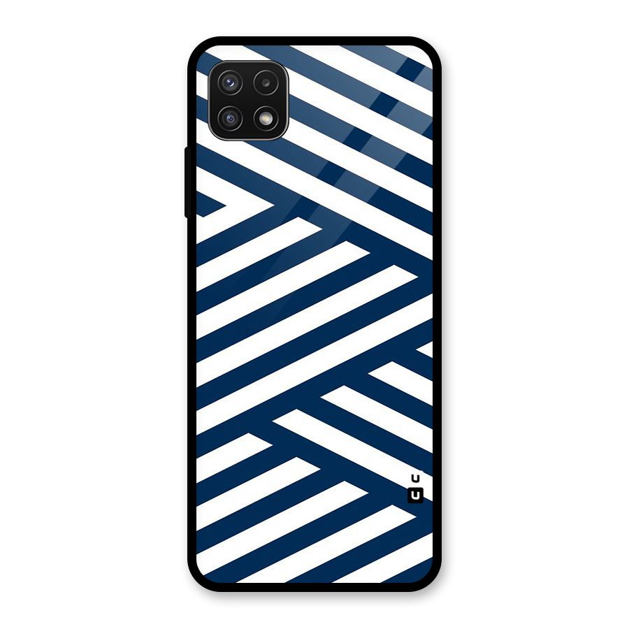 Zip Zap Pattern Glass Back Case for Galaxy A22 5G