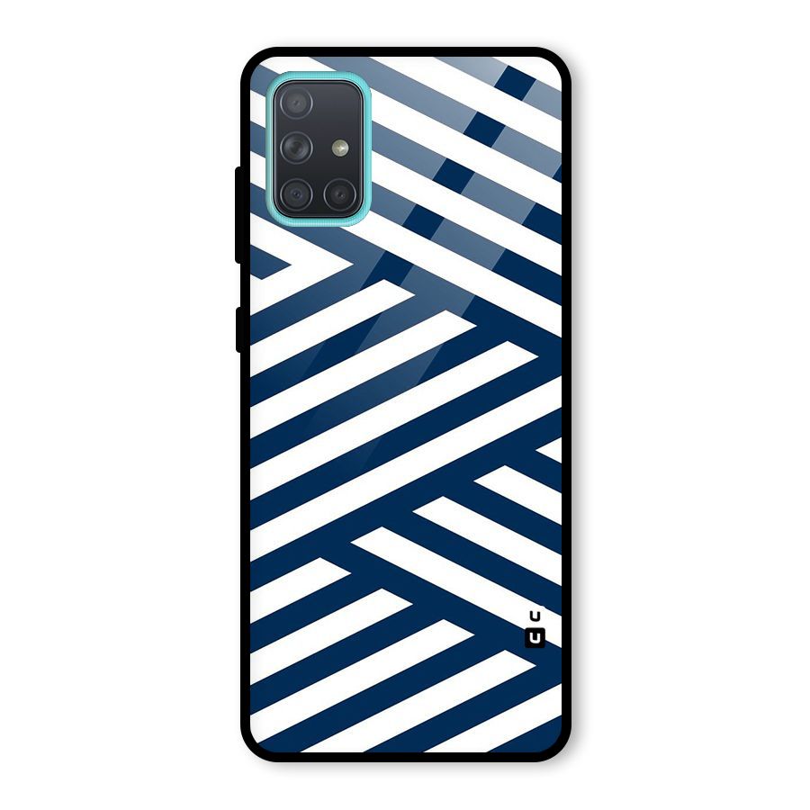 Zip Zap Pattern Glass Back Case for Galaxy A71