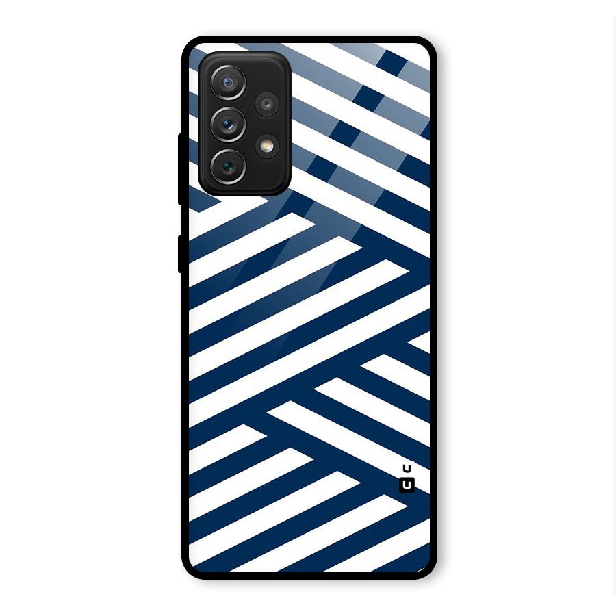 Zip Zap Pattern Glass Back Case for Galaxy A72