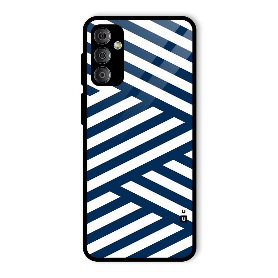 Zip Zap Pattern Glass Back Case for Galaxy F23