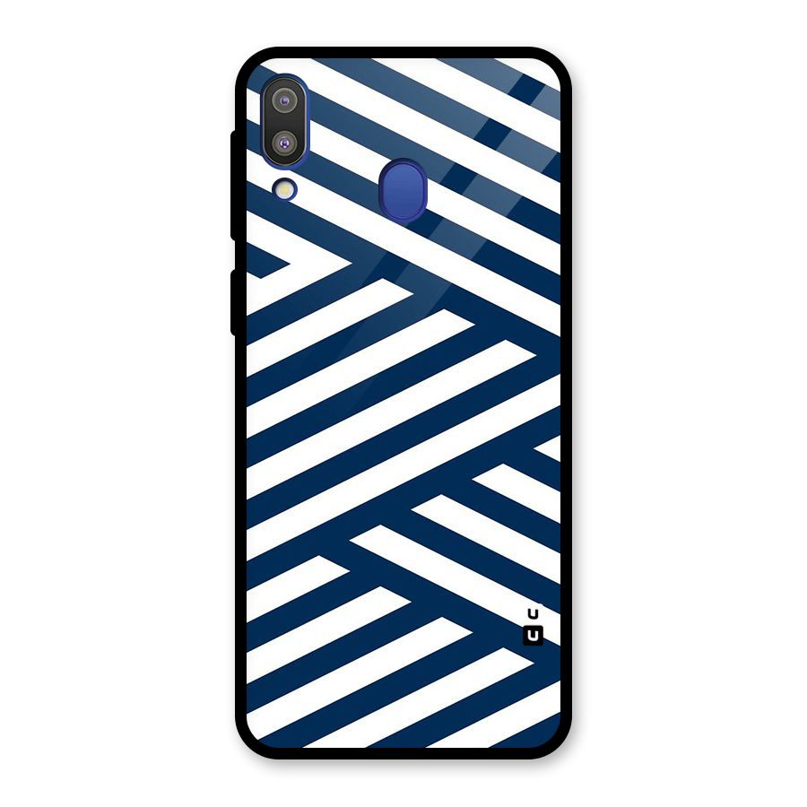 Zip Zap Pattern Glass Back Case for Galaxy M20