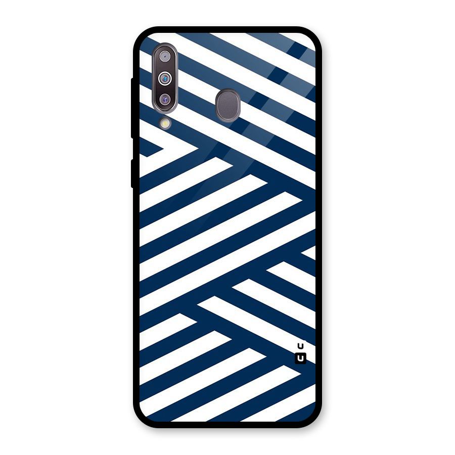 Zip Zap Pattern Glass Back Case for Galaxy M30