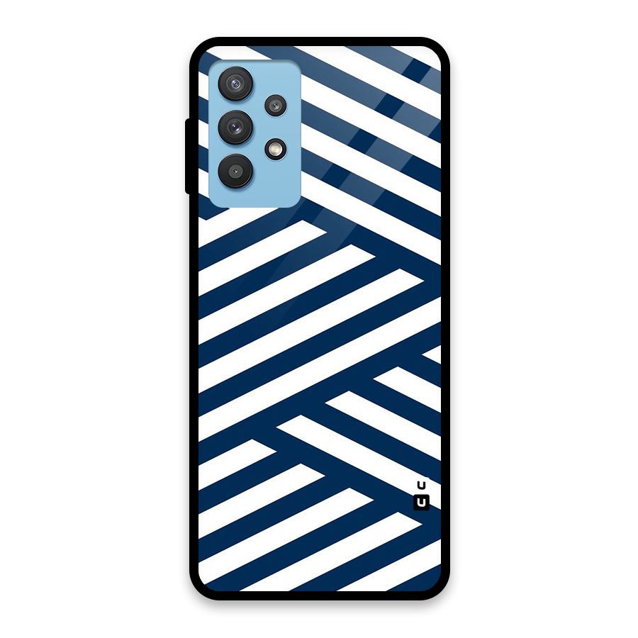 Zip Zap Pattern Glass Back Case for Galaxy M32 5G