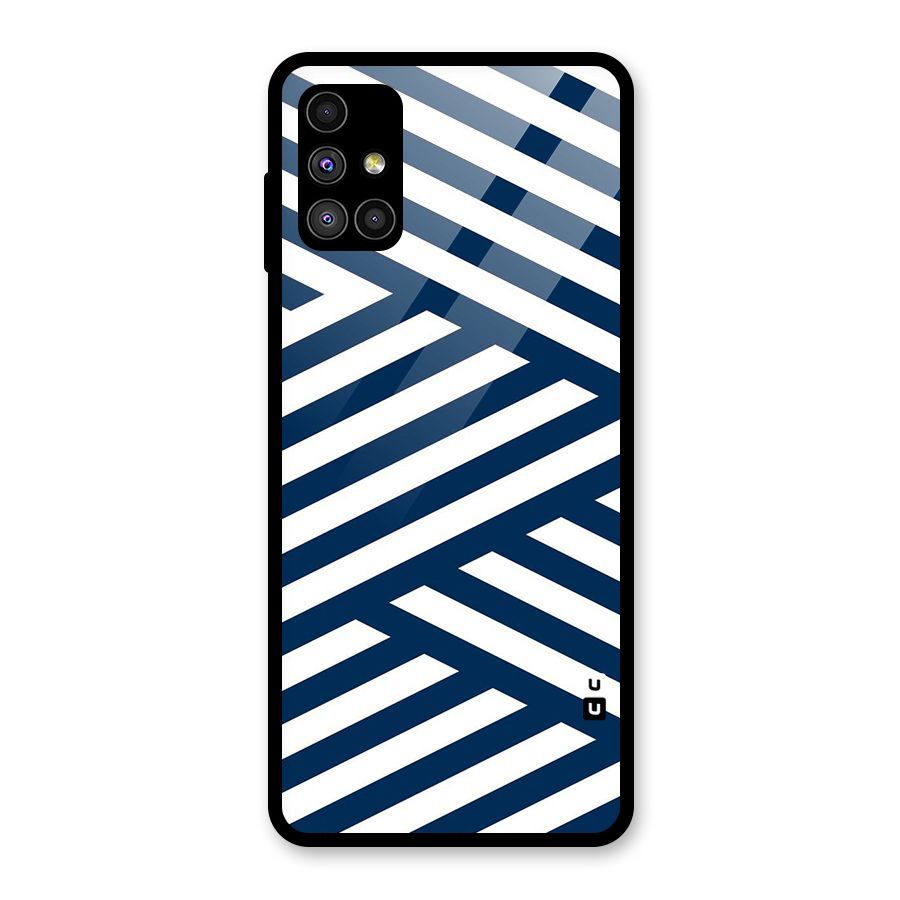Zip Zap Pattern Glass Back Case for Galaxy M51