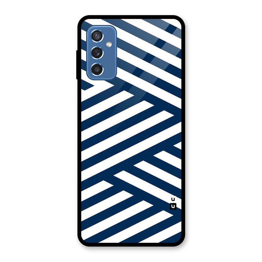 Zip Zap Pattern Glass Back Case for Galaxy M52 5G