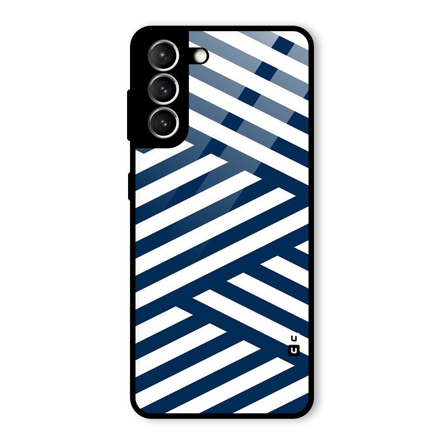 Zip Zap Pattern Glass Back Case for Galaxy S21 5G