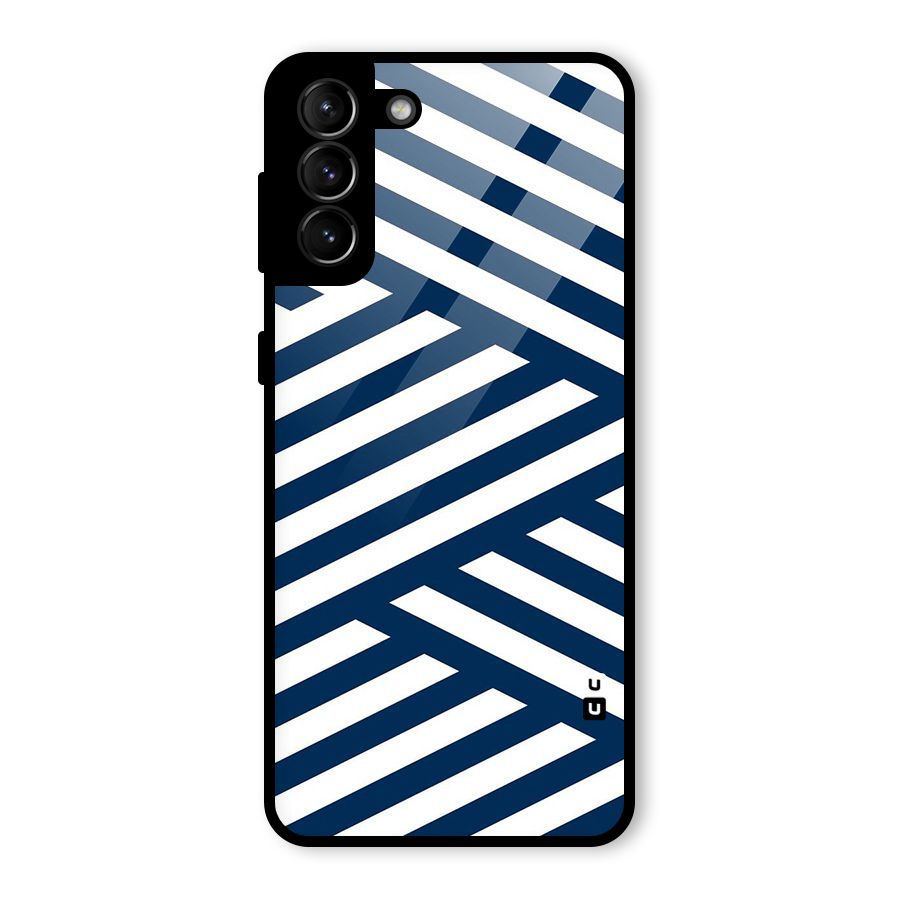 Zip Zap Pattern Glass Back Case for Galaxy S21 Plus