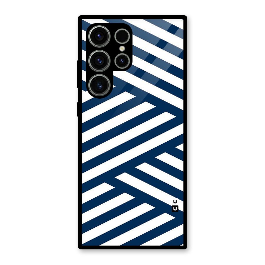 Zip Zap Pattern Glass Back Case for Galaxy S23 Ultra