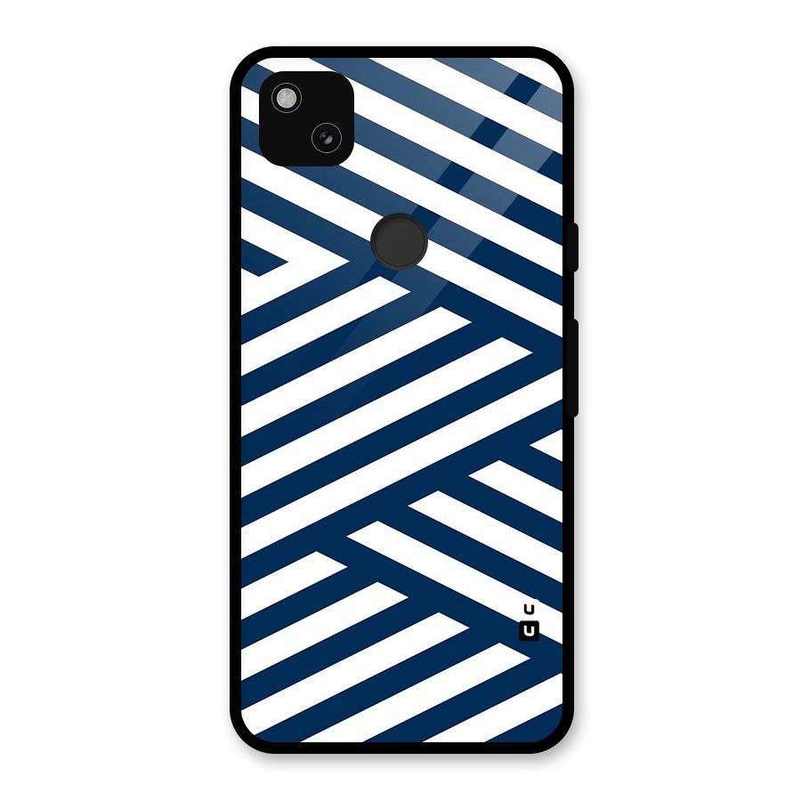 Zip Zap Pattern Glass Back Case for Google Pixel 4a
