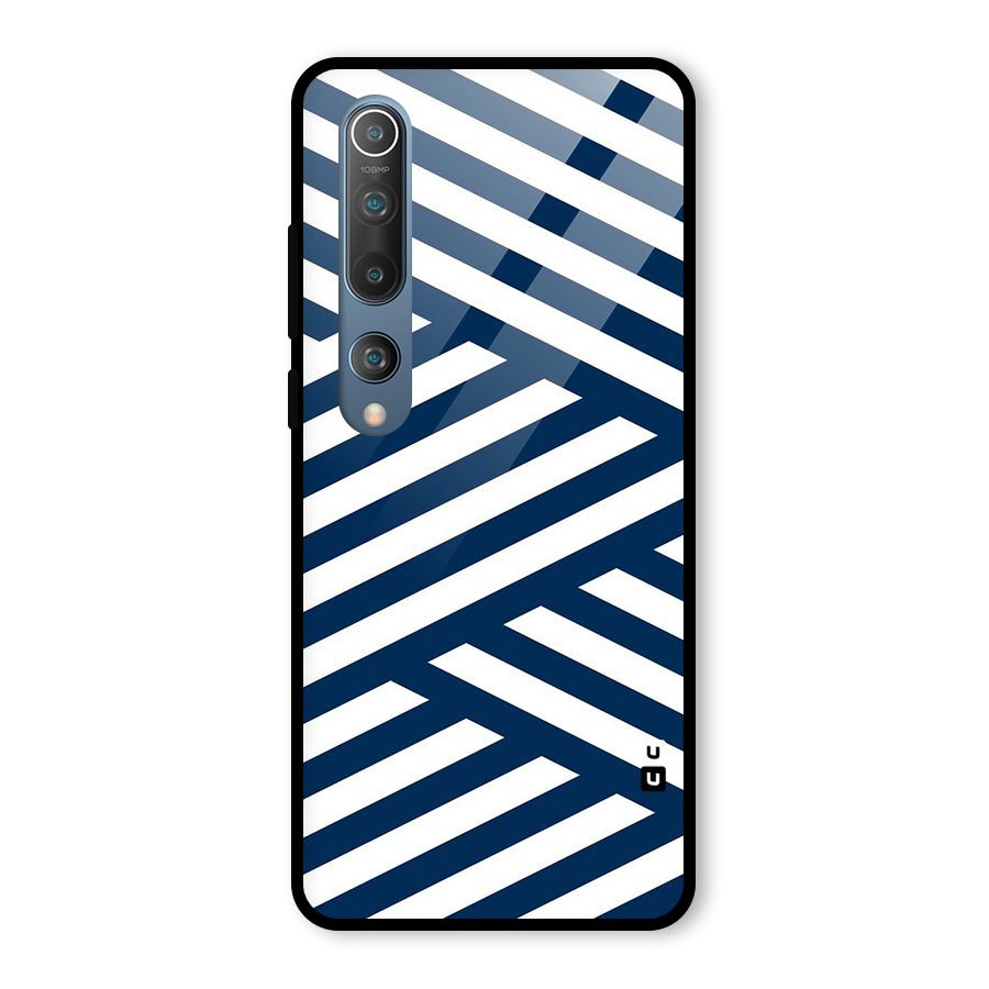 Zip Zap Pattern Glass Back Case for Mi 10