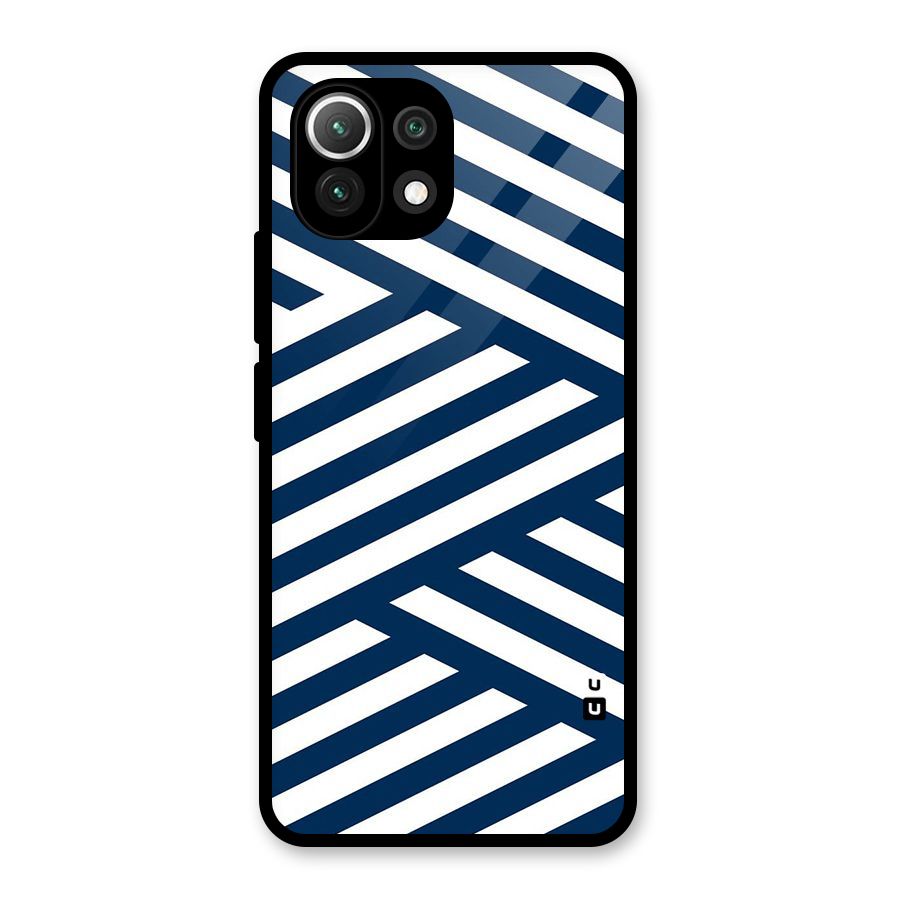 Zip Zap Pattern Glass Back Case for Mi 11 Lite NE 5G