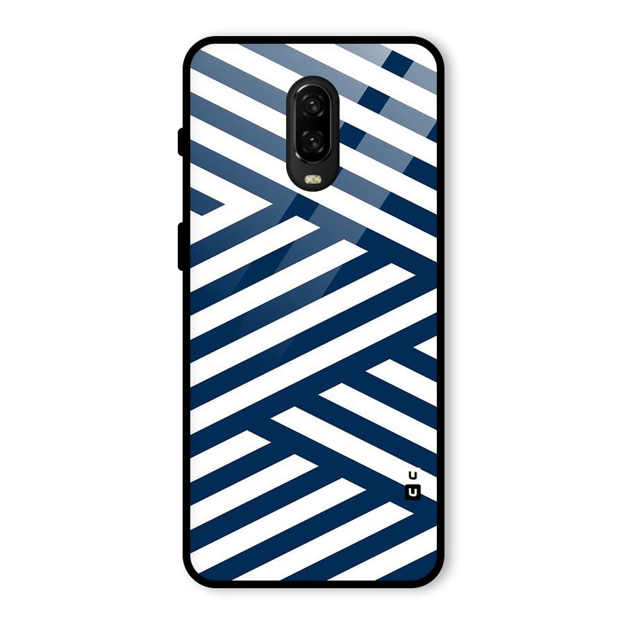 Zip Zap Pattern Glass Back Case for OnePlus 6T