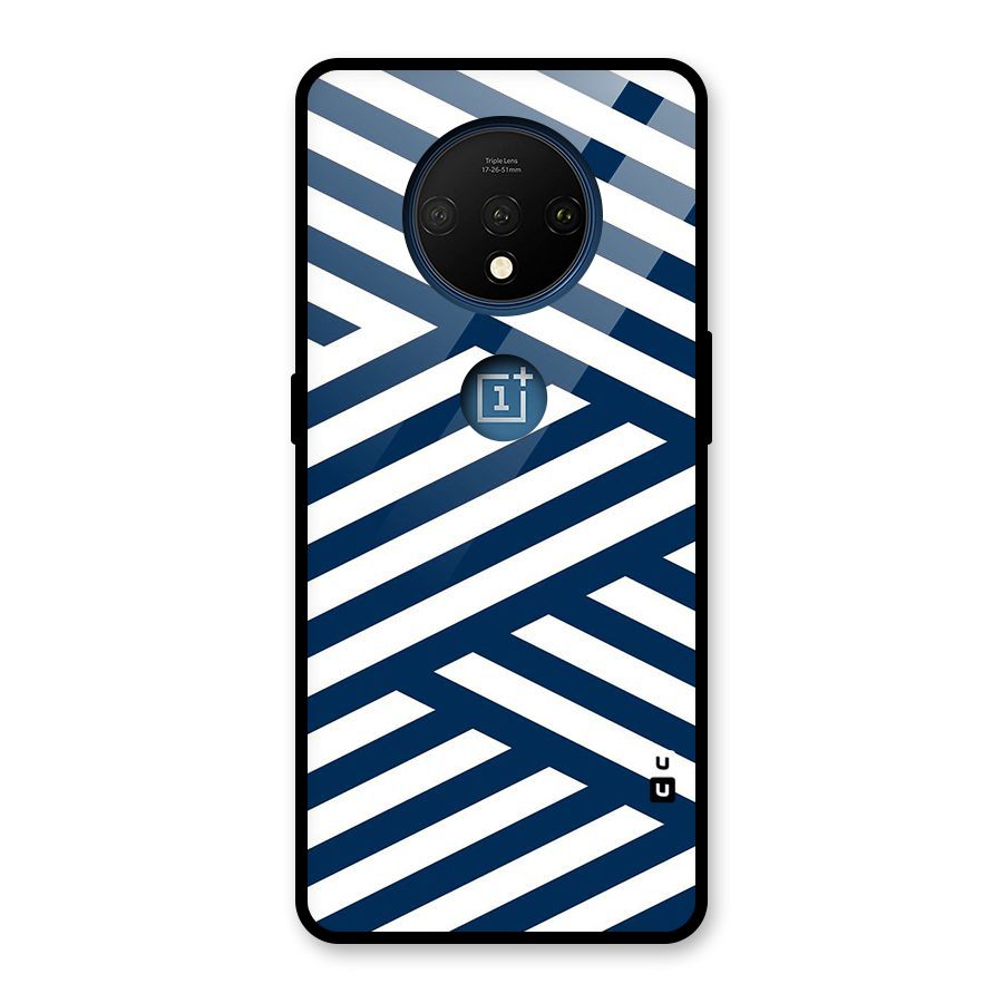Zip Zap Pattern Glass Back Case for OnePlus 7T