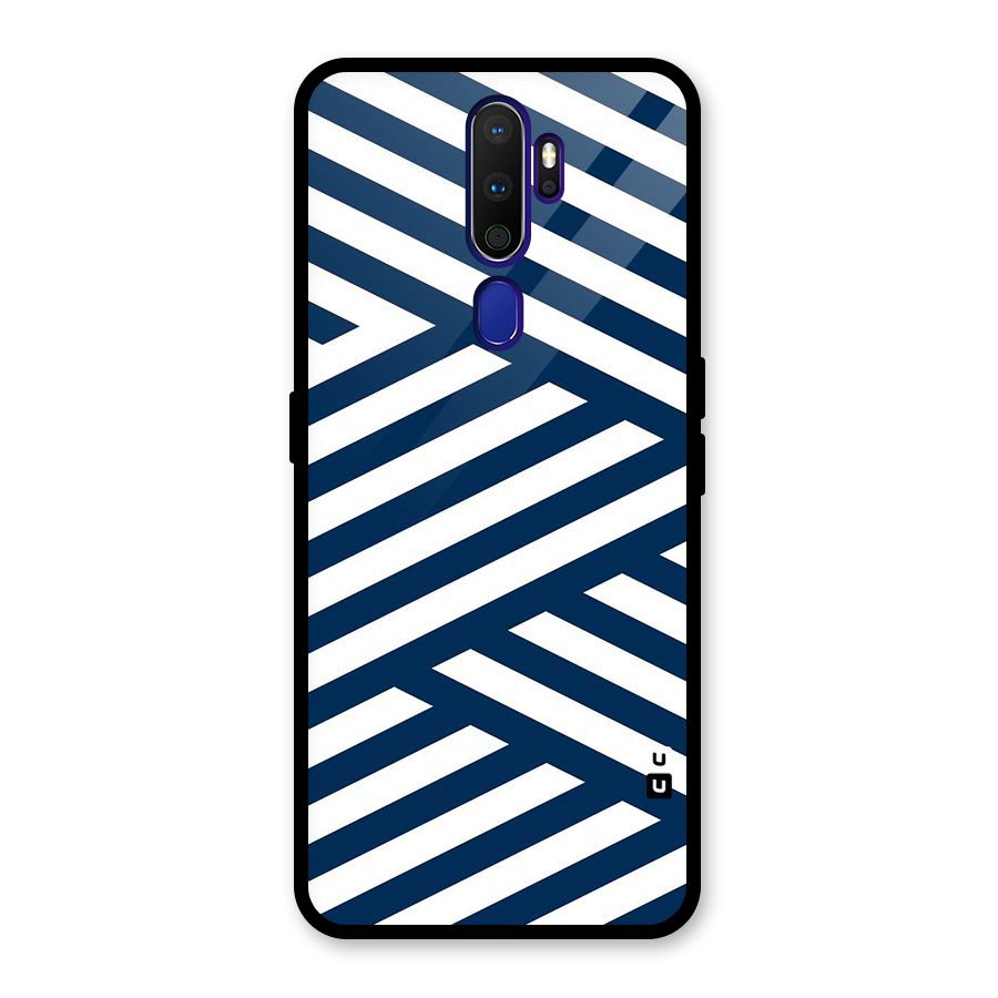 Zip Zap Pattern Glass Back Case for Oppo A9 (2020)