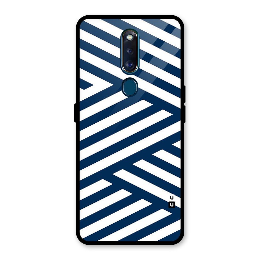 Zip Zap Pattern Glass Back Case for Oppo F11 Pro