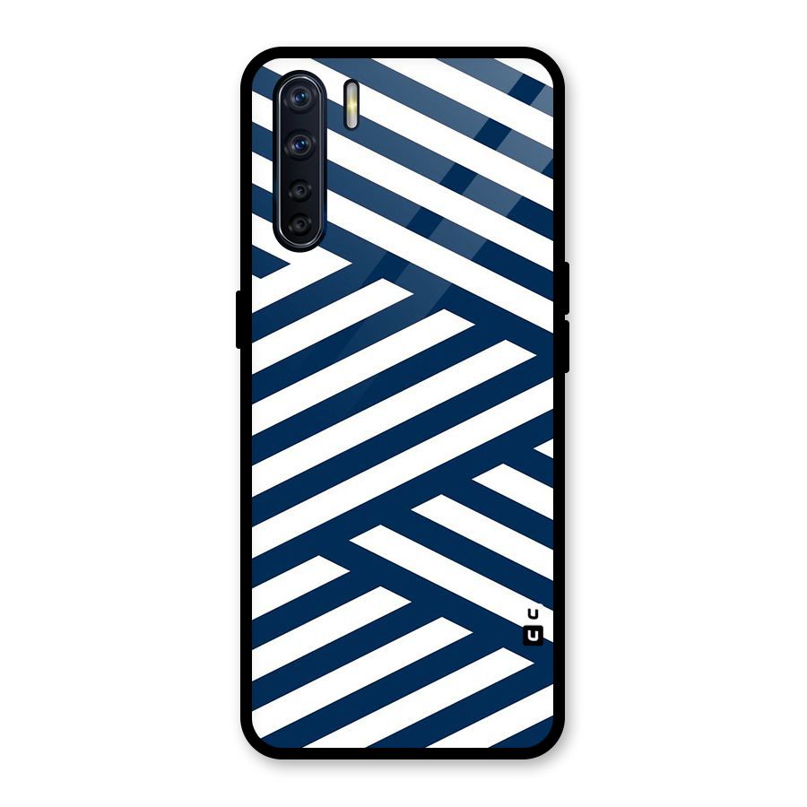 Zip Zap Pattern Glass Back Case for Oppo F15