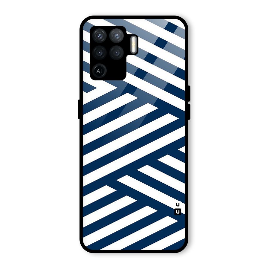 Zip Zap Pattern Glass Back Case for Oppo F19 Pro