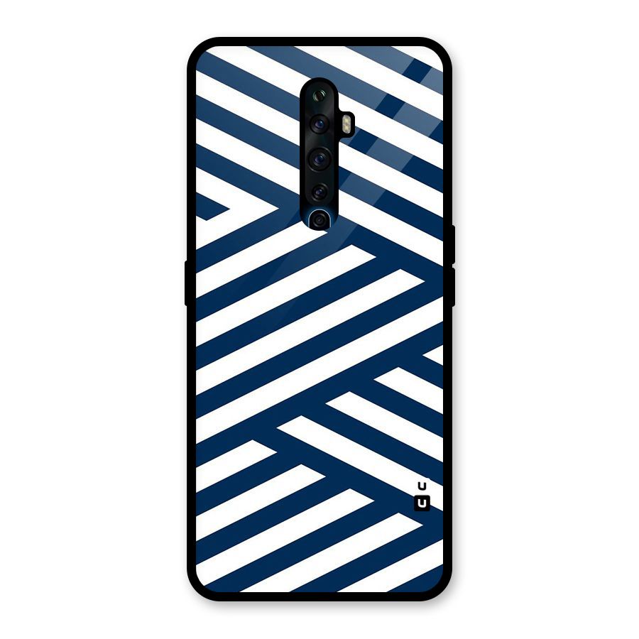 Zip Zap Pattern Glass Back Case for Oppo Reno2 F