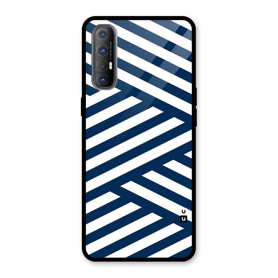 Zip Zap Pattern Glass Back Case for Oppo Reno3 Pro