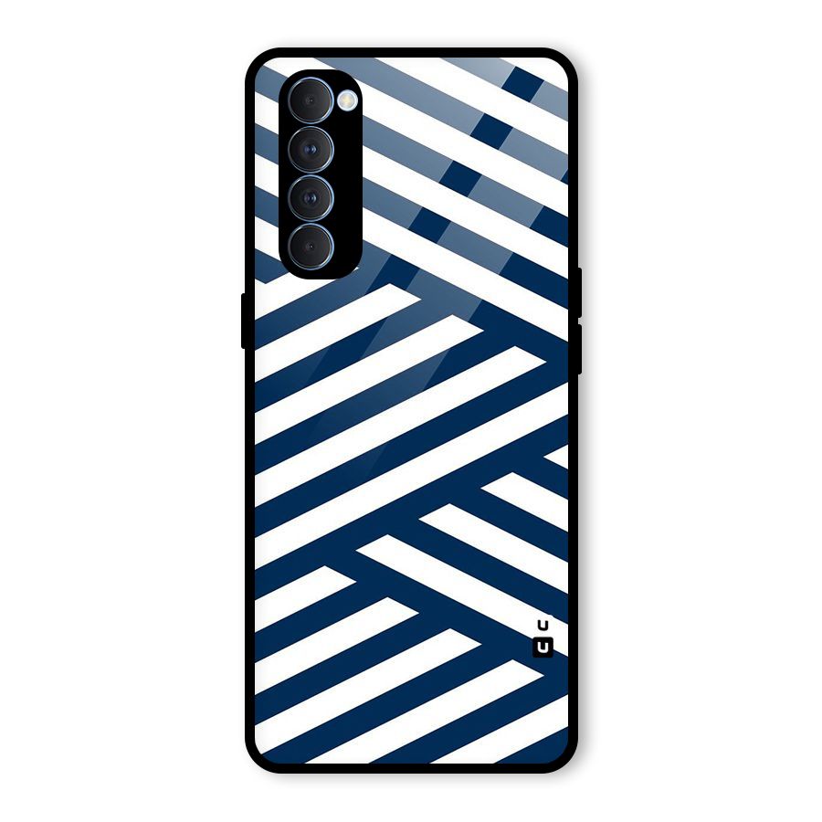 Zip Zap Pattern Glass Back Case for Oppo Reno4 Pro