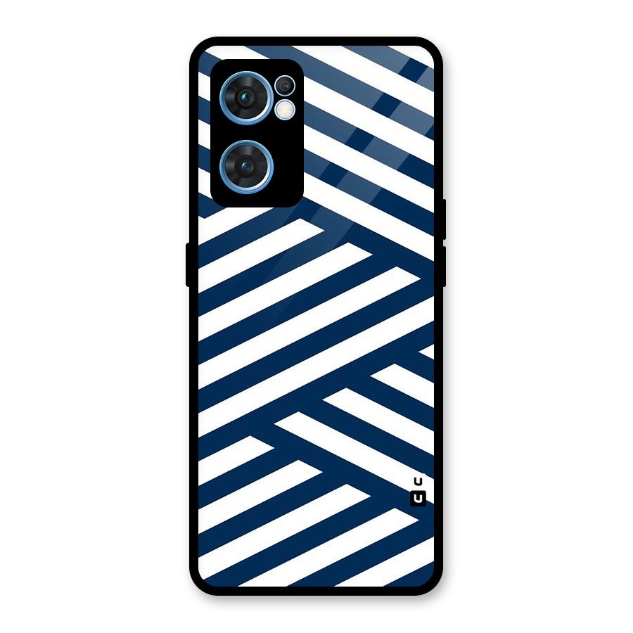 Zip Zap Pattern Glass Back Case for Oppo Reno7 5G