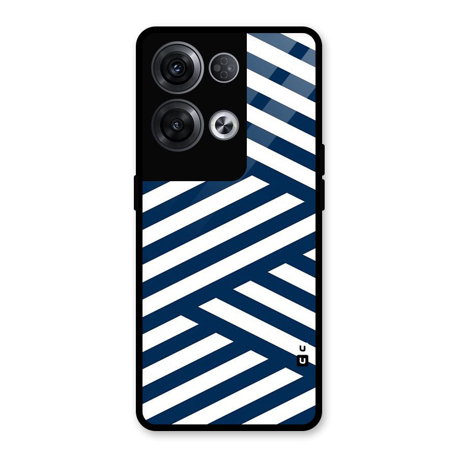 Zip Zap Pattern Glass Back Case for Oppo Reno8 Pro 5G