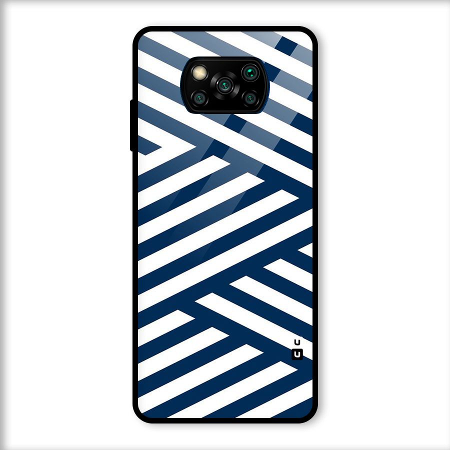 Zip Zap Pattern Glass Back Case for Poco X3